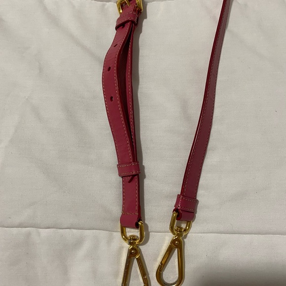 Authentic Prada Tessuto + Saffian Crossbody in Peonia - Picture 14 of 14
